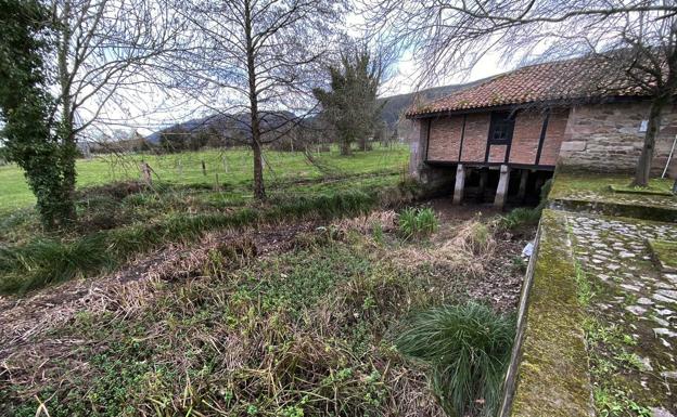 Imagen principal - La acumulación de áridos evita que el agua del Saja llegue al canal de Carrejo