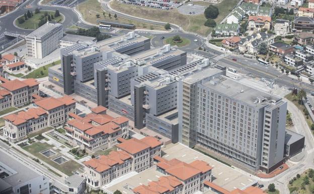 Vista aérea del Hospital Marqués de Valdecilla. 