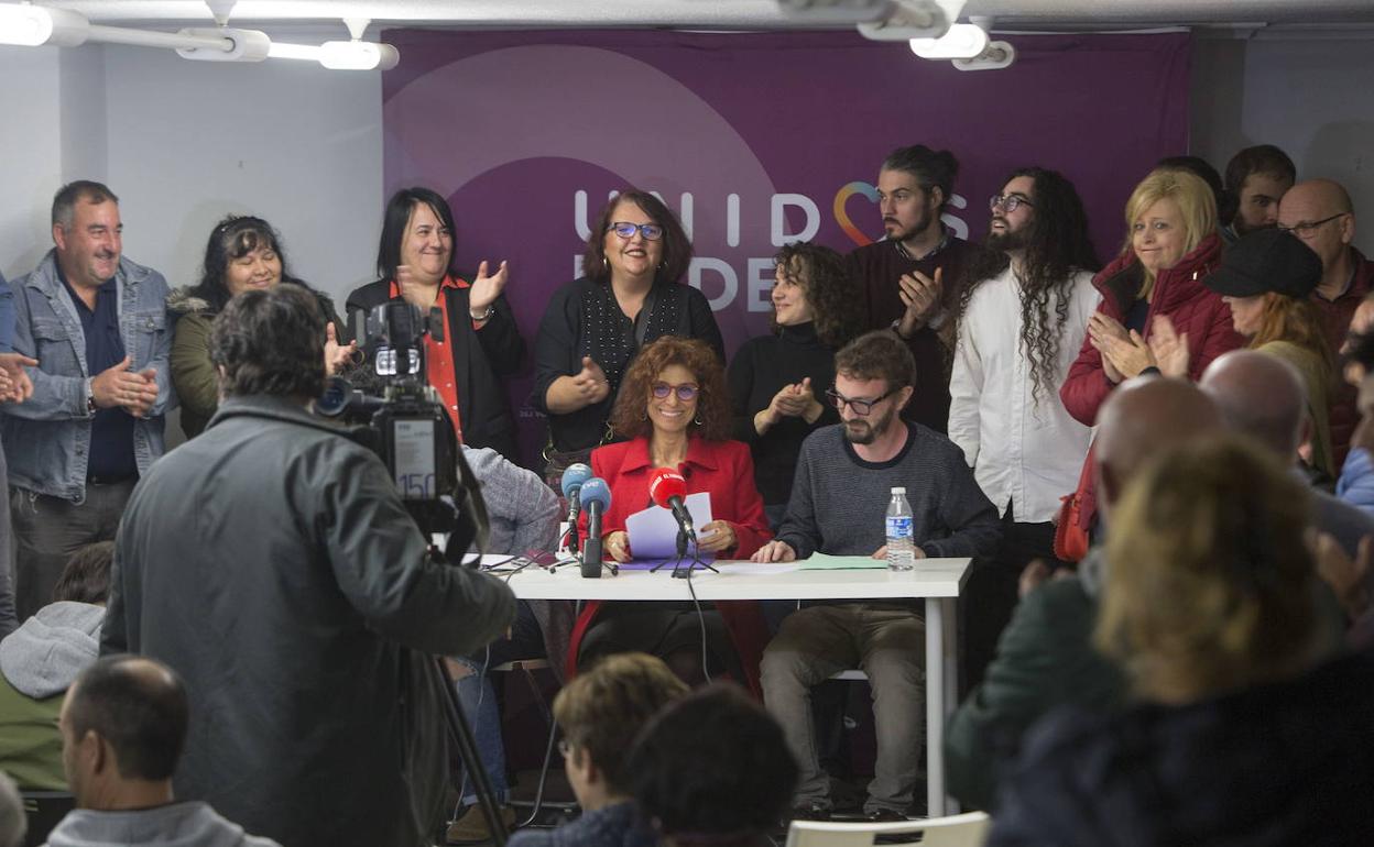 Rosana Alonso, en un acto tras invalidarse su candidatura a finales de 2018.