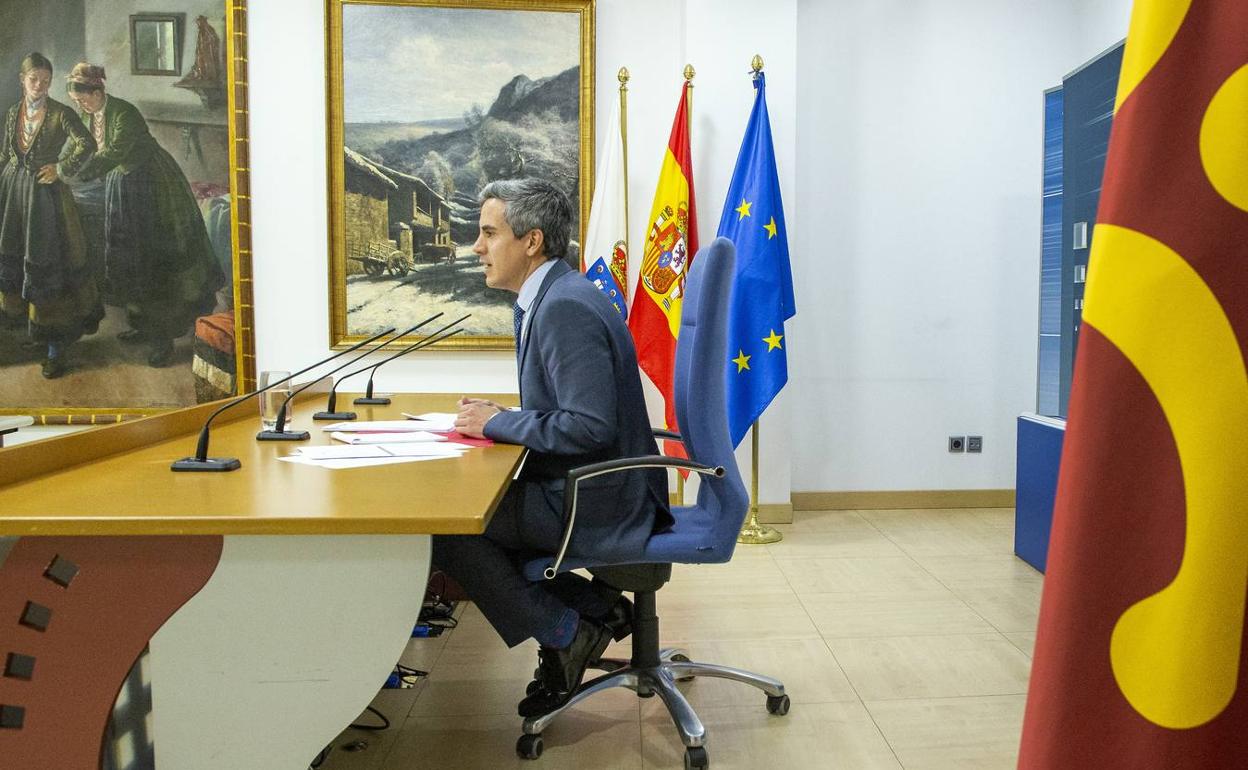 El vicepresidente, hoy en rueda de prensa.