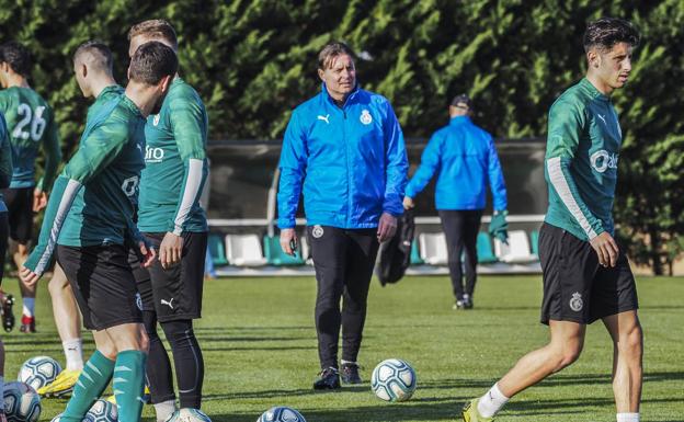 Cristóbal Parralo, en el entrenamiento de este viernes.