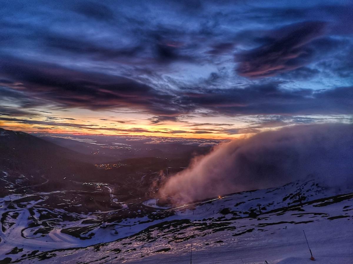 Así amanecía este domingo en Alto Campoo.