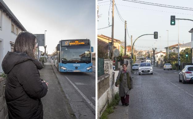 Lo peor . La ausencia de aceras, que obliga a los vecinos a invadir la calzada y ponerse en riesgo. Las malas condiciones de las paradas de autobús, sin marquesinas ni espacio para bajar o esperar. Problemas de iluminación. Malos olores de la depuradora, que vierte al mar.