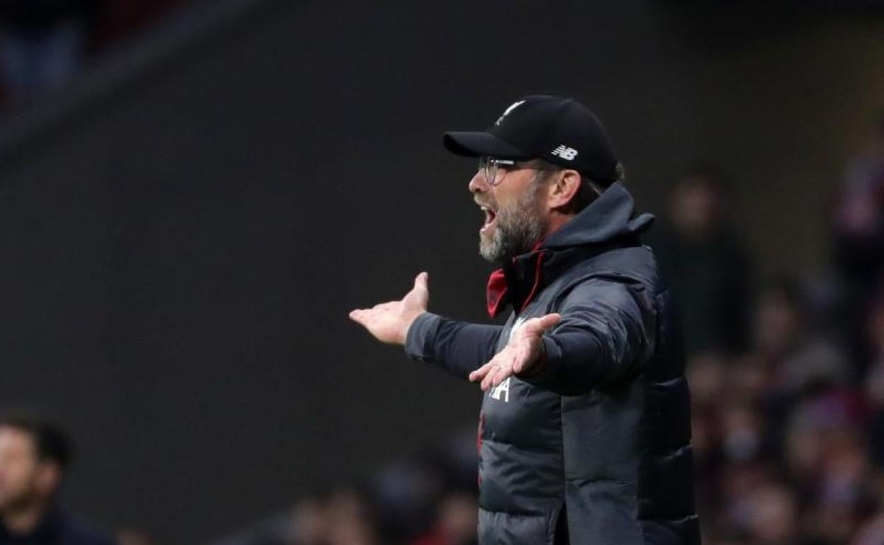 Jürgen Klopp, entrenador del Liverpool, en el Wanda Metropolitano. 