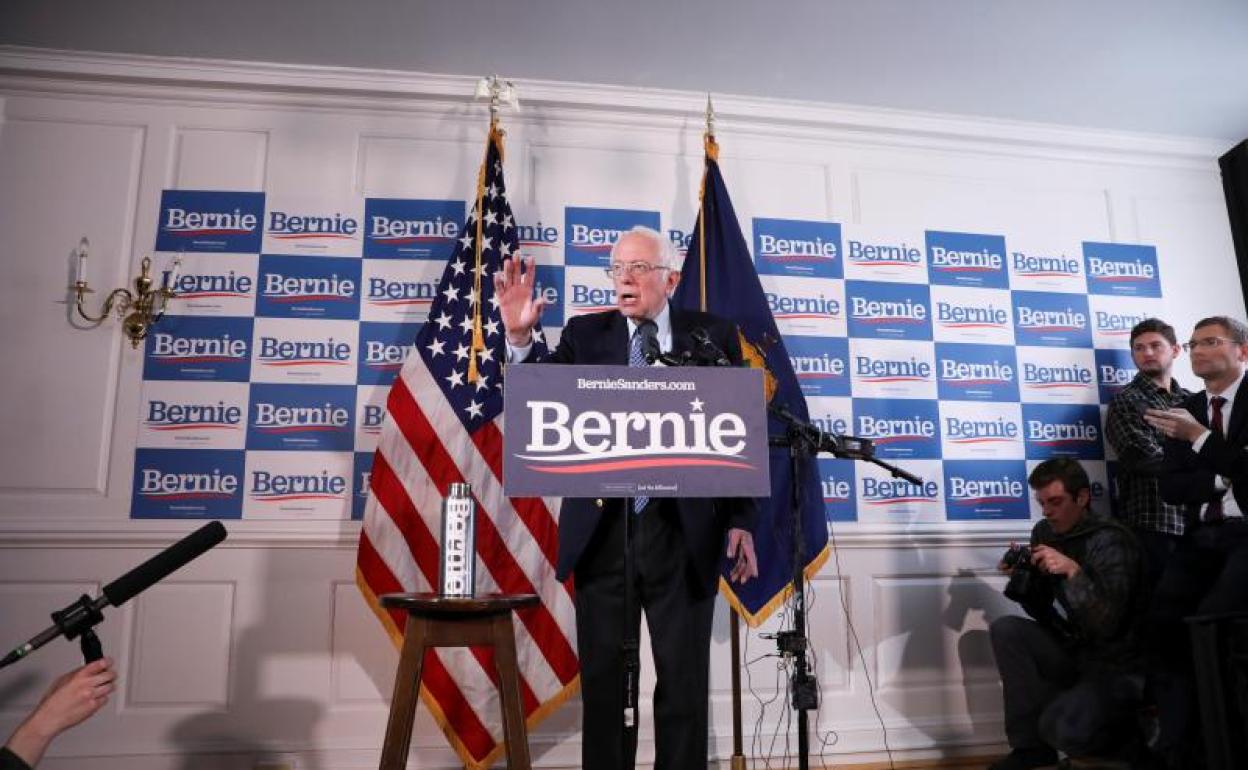 El candidato demócrata Bernie Sanders.