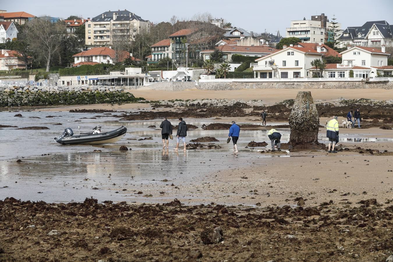 Fotos: La marea viva deja espectaculares imágenes de la bahía de Santander con la bajamar y la pleamar