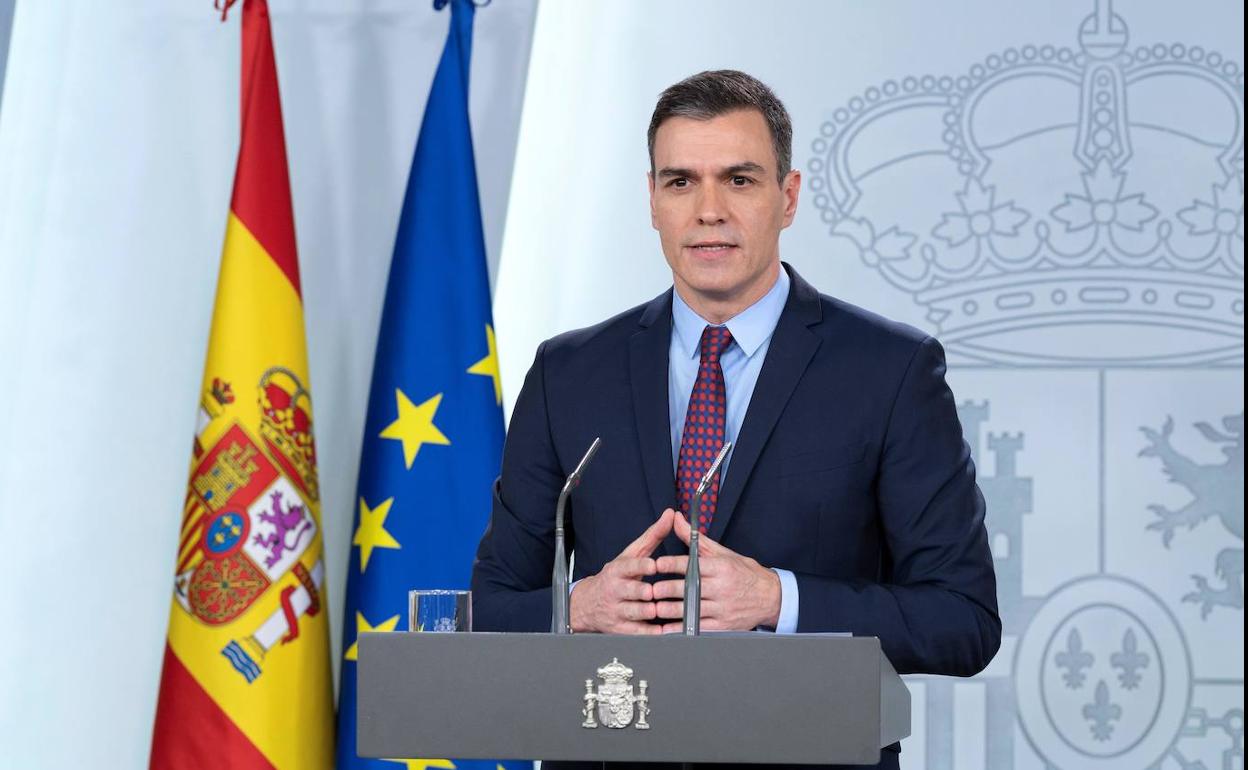 Pedro Sánchez, durante su comparecencia de este jueves.