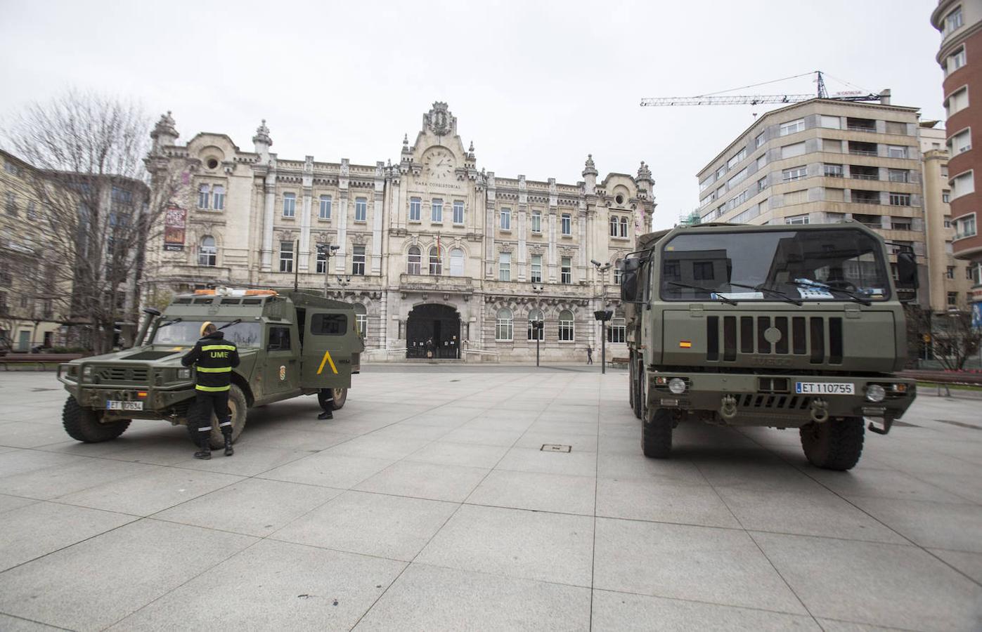 El Ministerio de Defensa desplaza a la región a 97 militares y 30 vehículos para tareas de vigilancia, concienciación ciudadana y desinfección en la lucha contra la pandemia