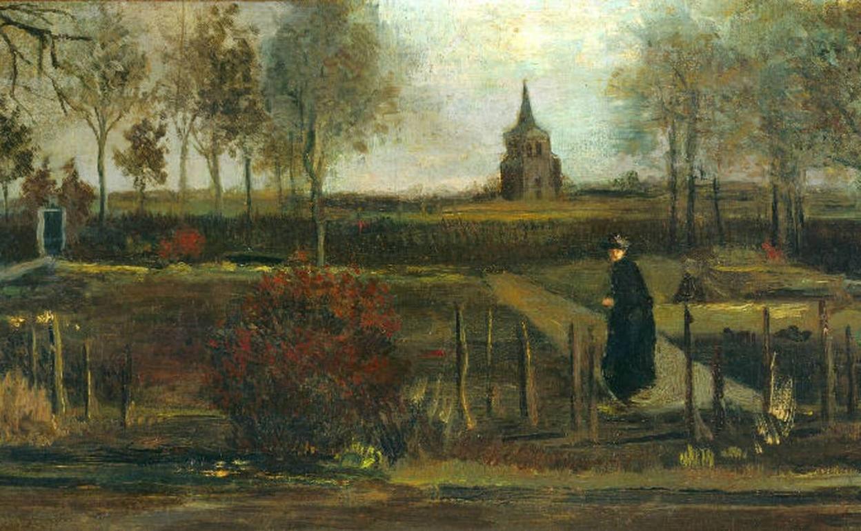 El cuadro de Van Gogh robado: 'Jardín primaveral, la casa parroquial de Nuenen'. 