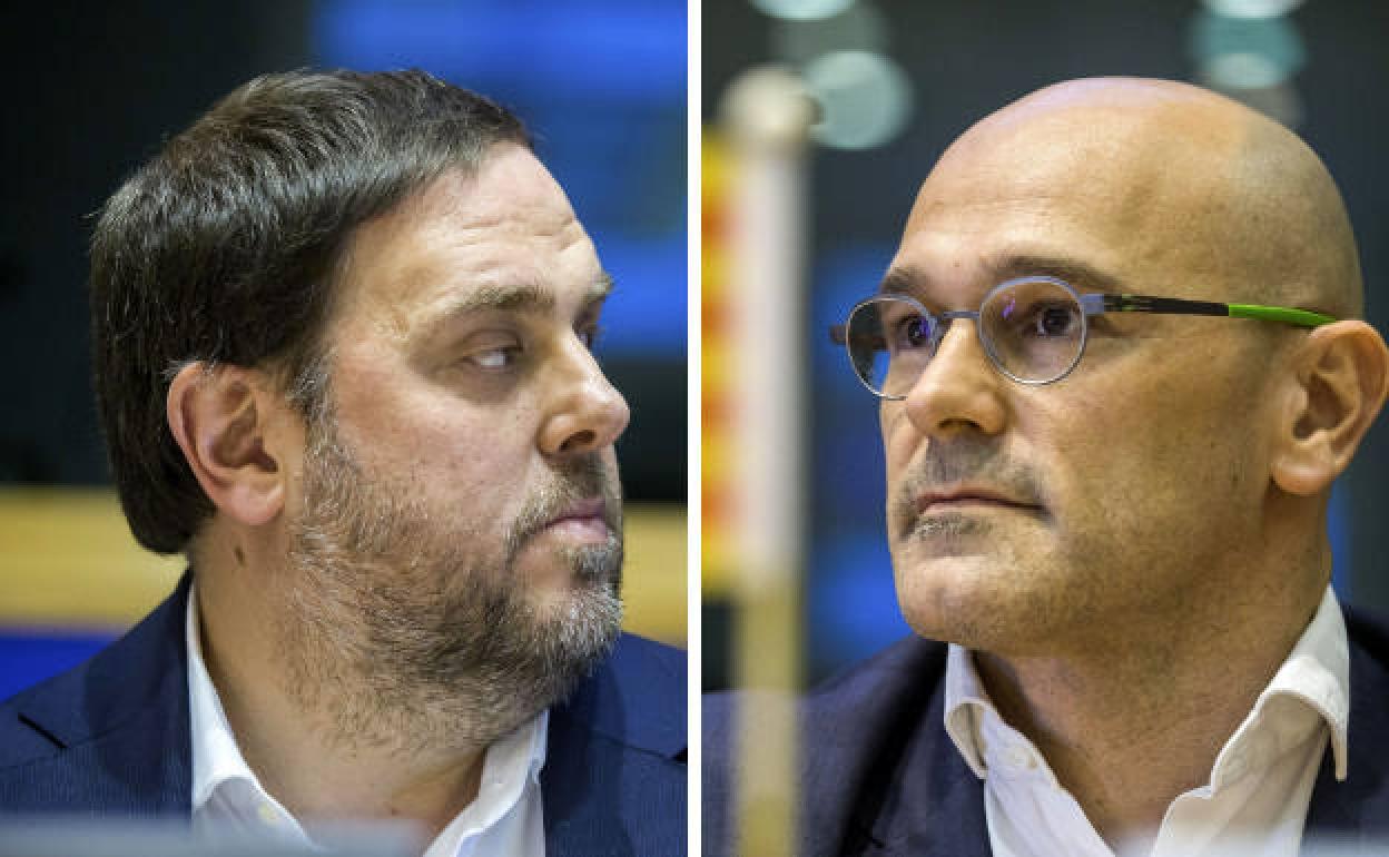 El exvicepresidente de la Generalitat, Oriol Junqueras, y el exconsejero de Exteriores, Raül Romeva.