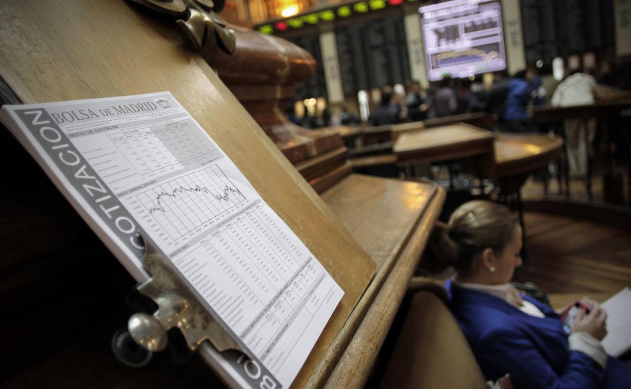 Operadores en la Bolsa de Madrid 