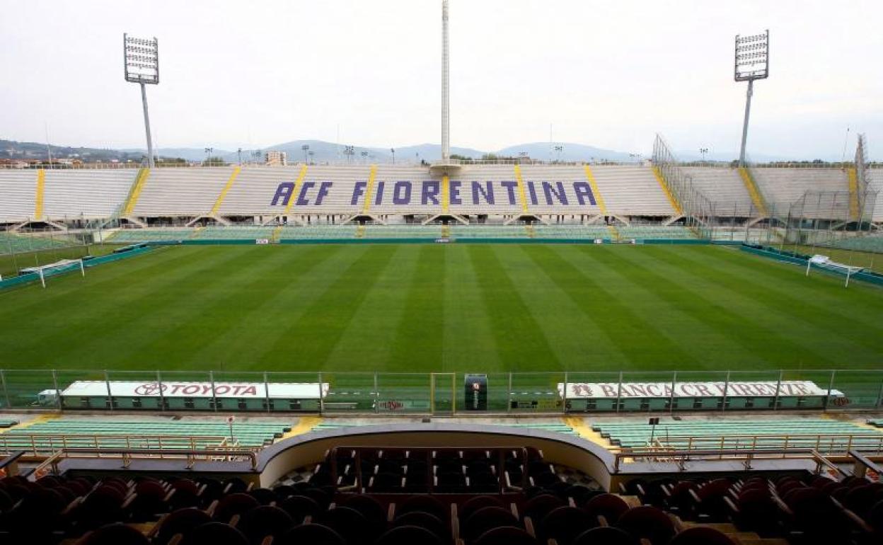 Estadio vacío de la Fiorentina. 