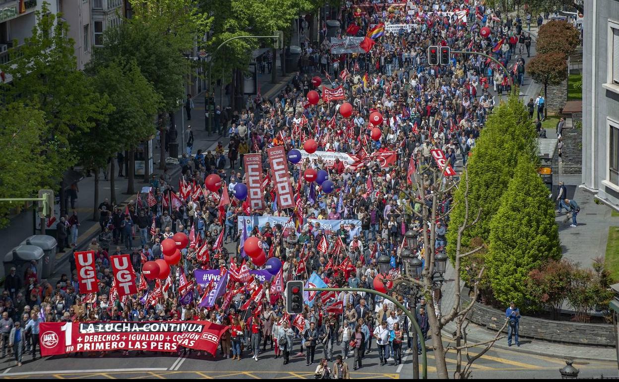 Imagen de la multitudinaria manifestación del año pasado en Santander.