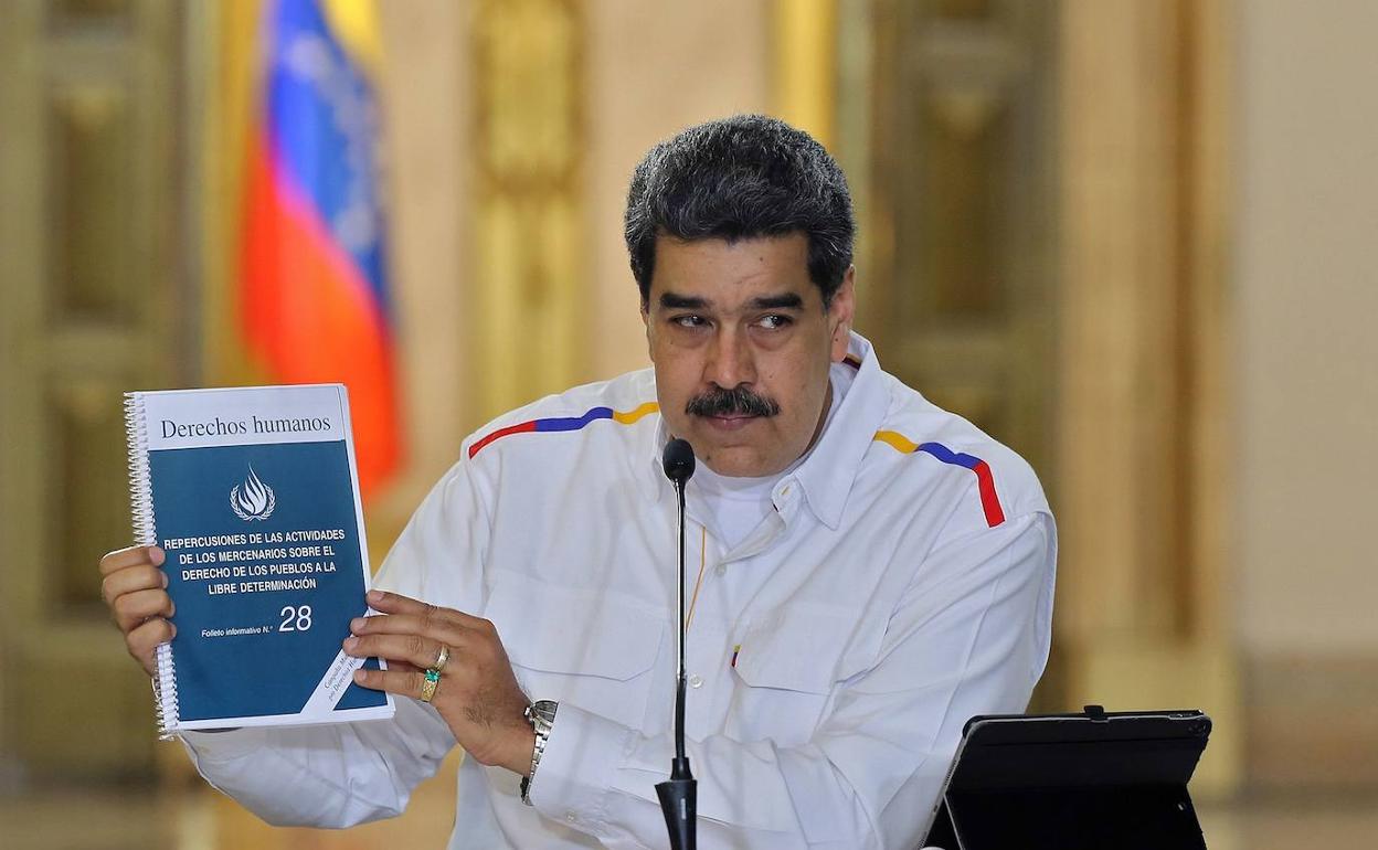 Nicolás Maduro, durante su intervención en la que anunció las nuevas detenciones.