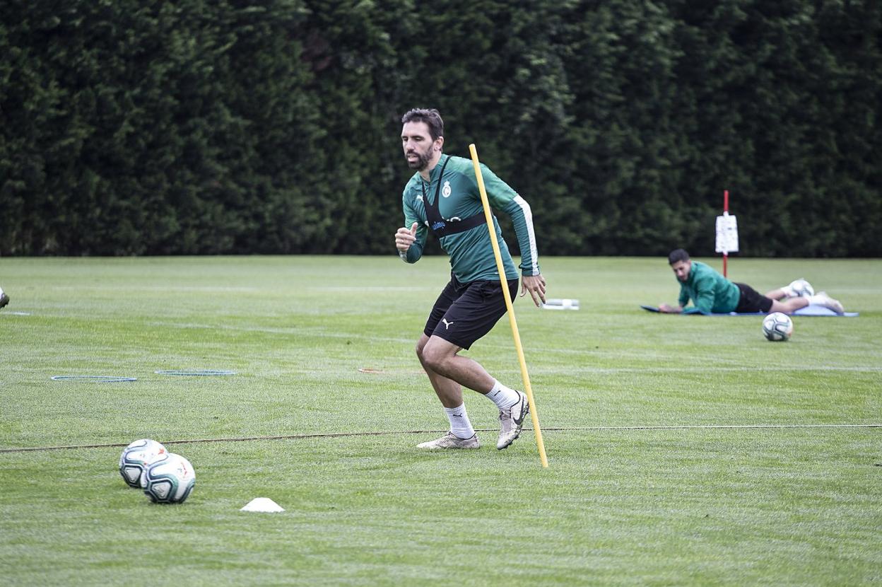 Jordi Figueras, durante uno de los entrenamientos individuales de esta semana.