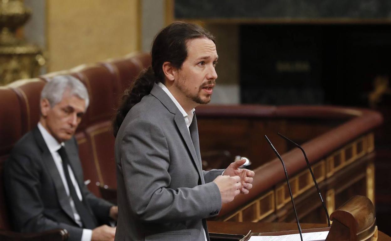 Pablo Iglesias, en el Congreso. 