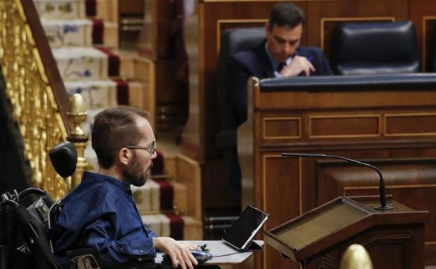 Pablo Echenique, durante su intervención en el Congreso. 