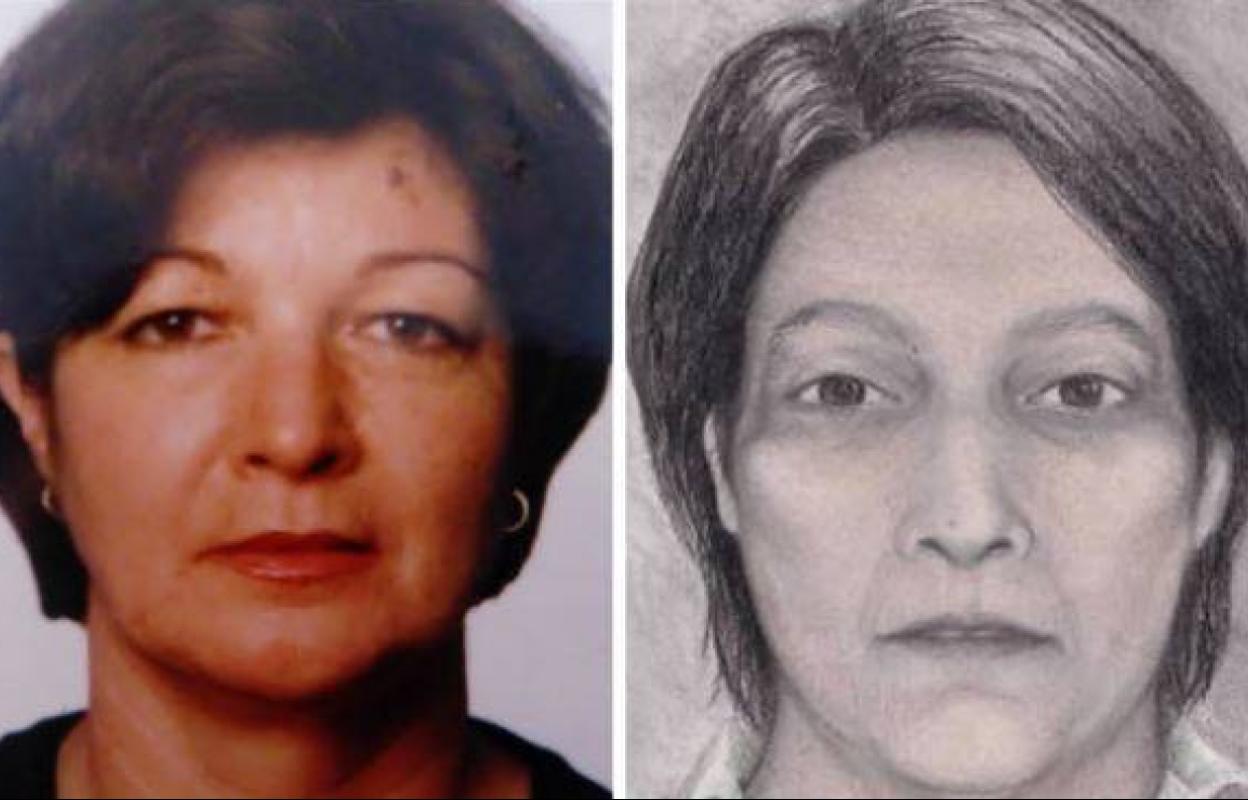 Imagen de Blanca Mabel Otero Díaz antes de desaparecer y un retrato robot que una artista forense hizo, a partir de su craneo, tras encontrarse el cuerpo de una mujer en la playa santanderina.