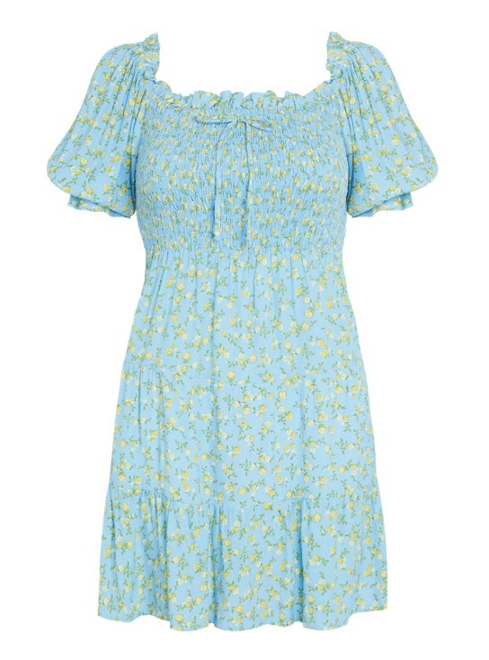 Vestido con nido de abeja, de Faithfull the Brand (149 dólares, unos 130 euros aproximadamente).