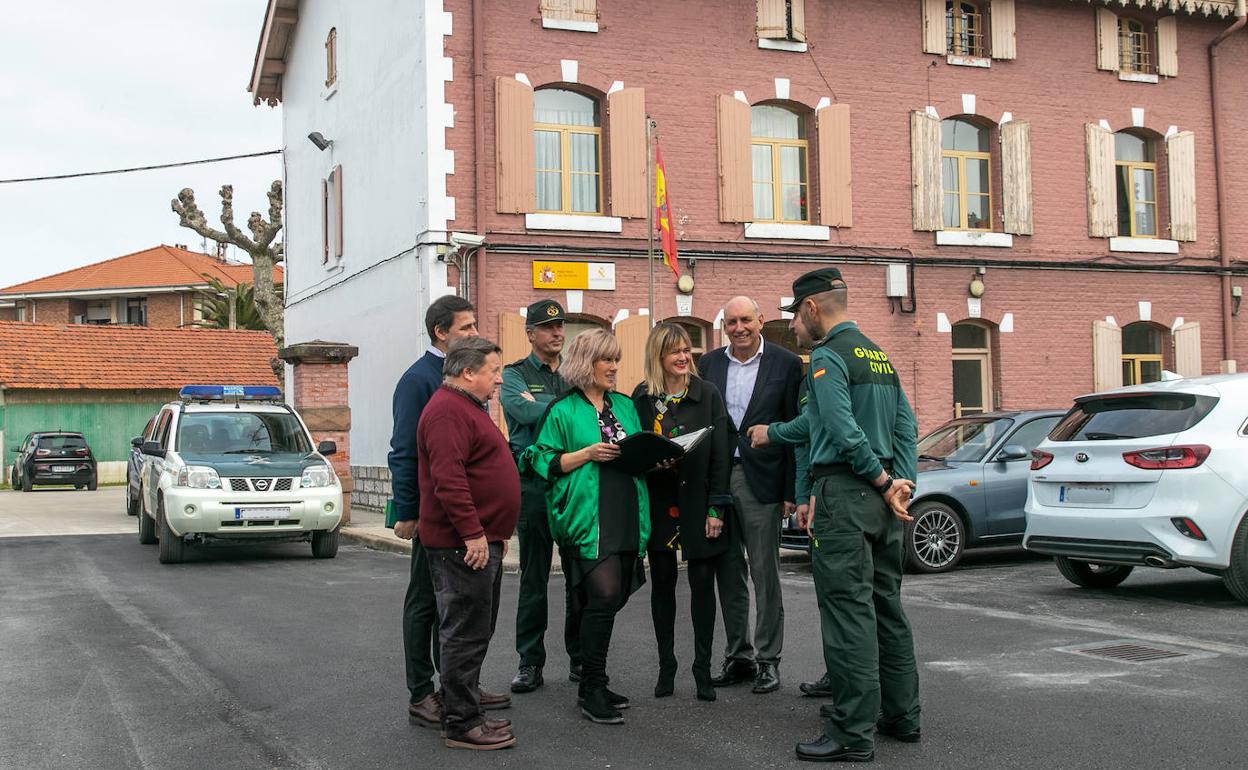 Acuerdo de Polanco, Piélagos y Miengo para mejorar los accesos al cuartel de la Guardia Civil