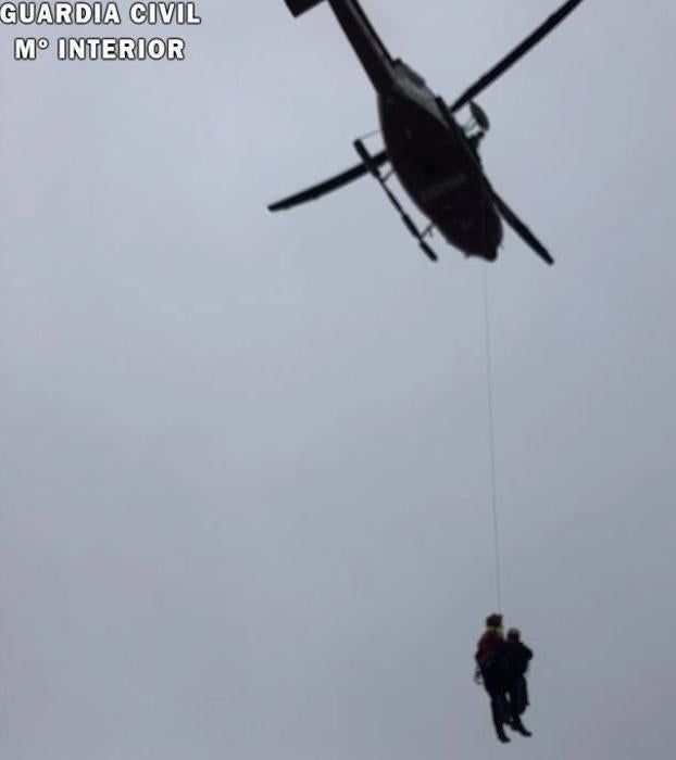 Momento de la evacuación.