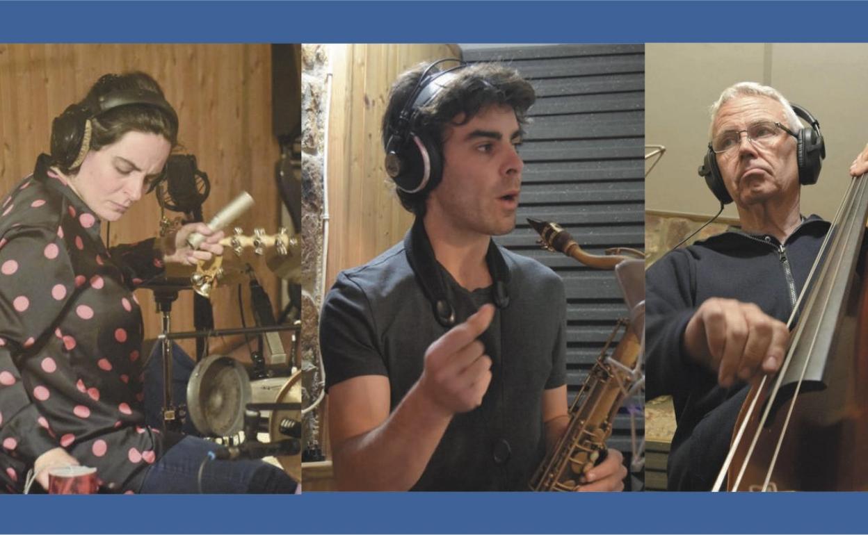 La percusionista Lucía Martínez, el flautista y saxofonista Juan Saiz y el contrabajista Baldo Martínez grabaron este trabajo en Cantabria.