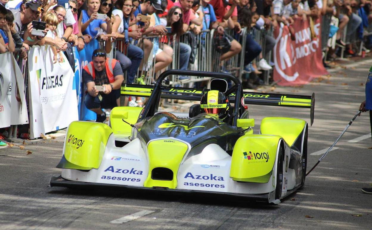 Imagen de archivo de la barqueta de Borja Iraola, ganador de la Subida a la Bien Aparecida en 2017.