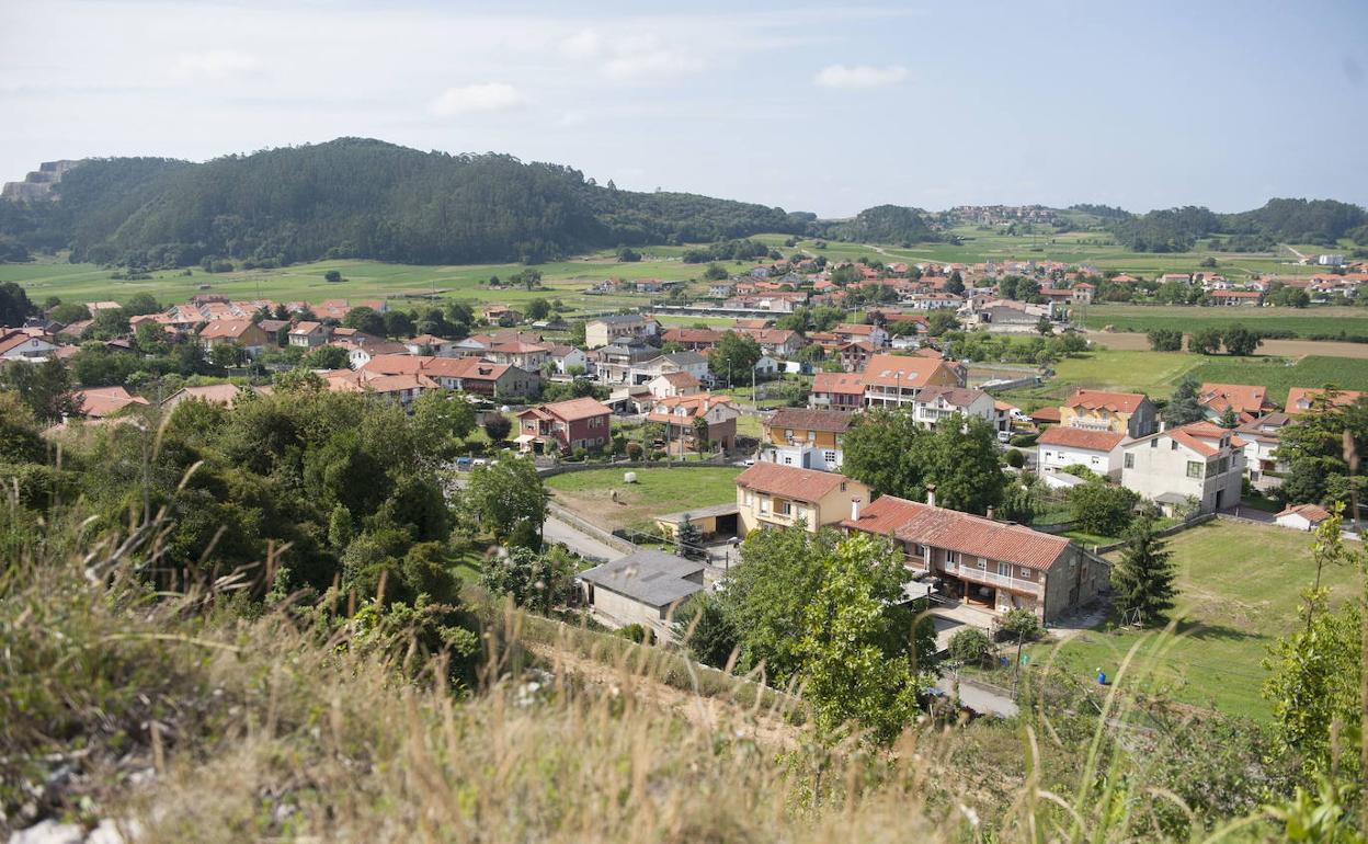 Vista del pueblo de Escobedo, en el municipio de Camargo.