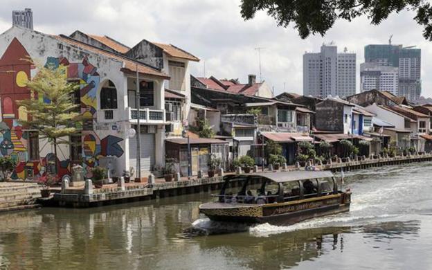 La ciudad de Malaca al suroeste de Malasia.