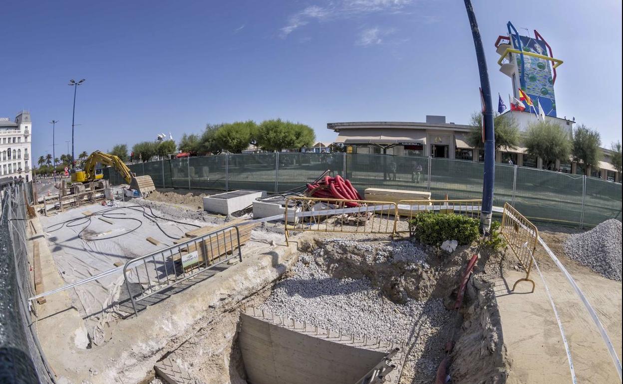 La construcción del tanque de tormentas de El Sardinero finalizará esta semana