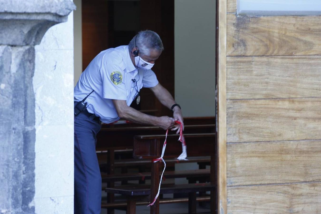 La celebración de la Bien Aparecida ha sido distinta en el santuario de Hoz de Marrón, con restricciones, medidas de seguridad y aforos limitados, pero no vacía de fieles, que han acudido en mayor número del esperado.