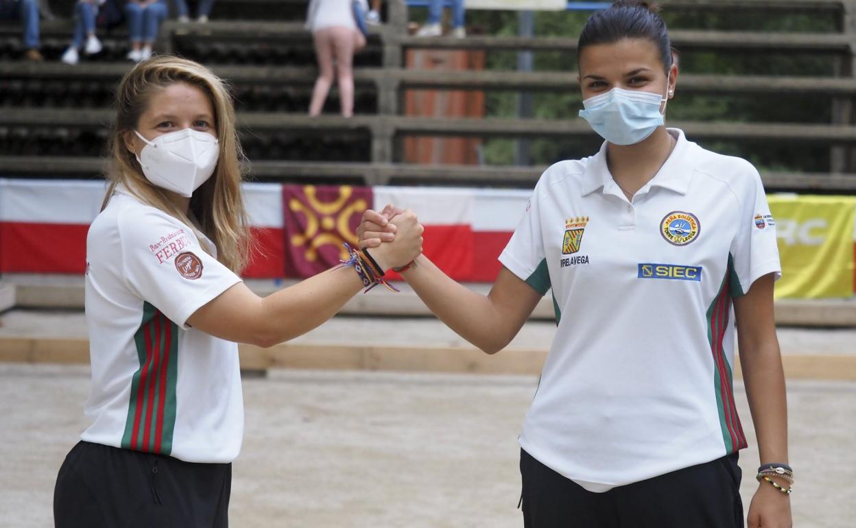 Laura Abascal y Andrea Gómez, protagonistas de la final del Torneo del PRC. sane