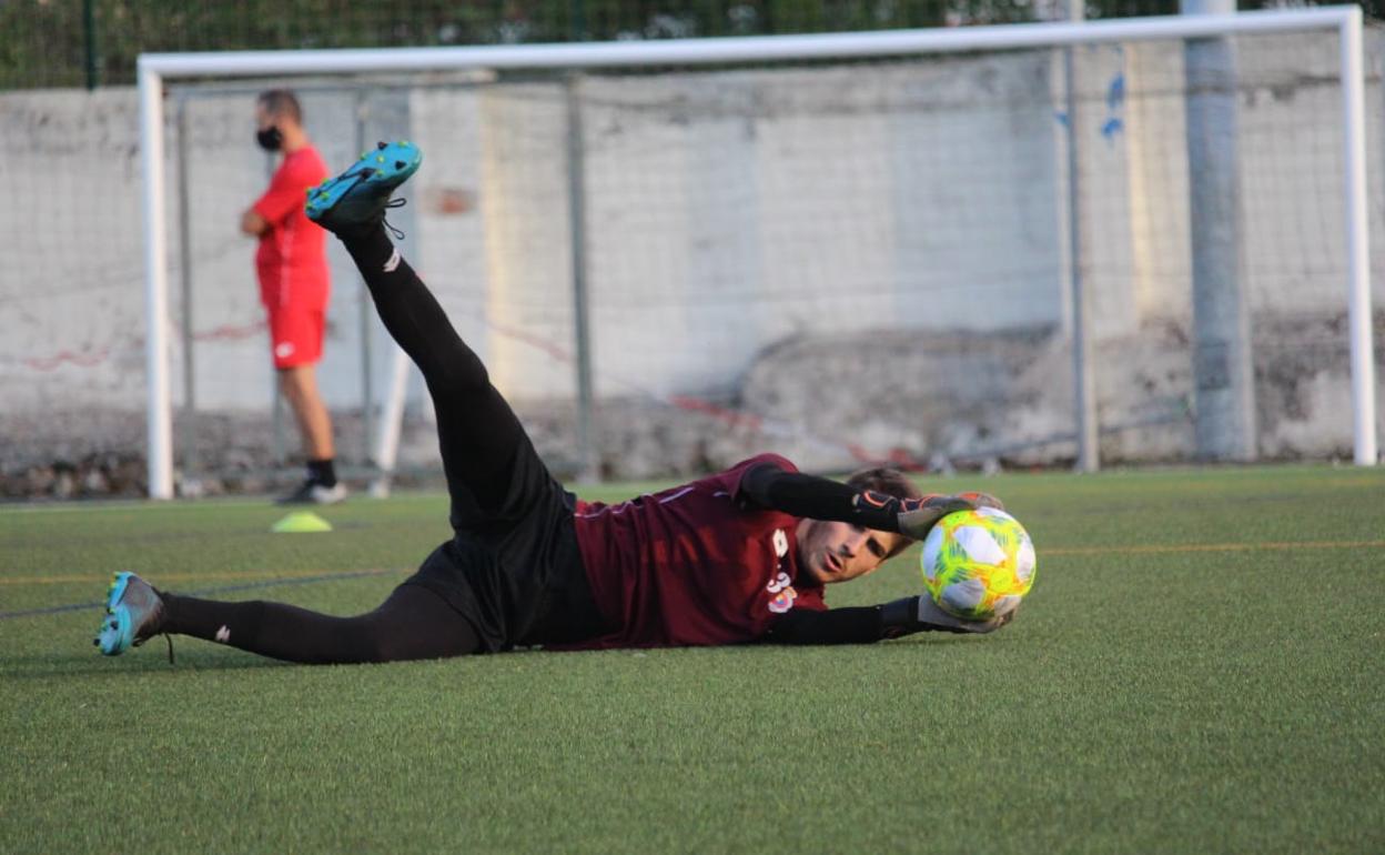 Rumenov, en un entrenamiento de la Gimnástica.