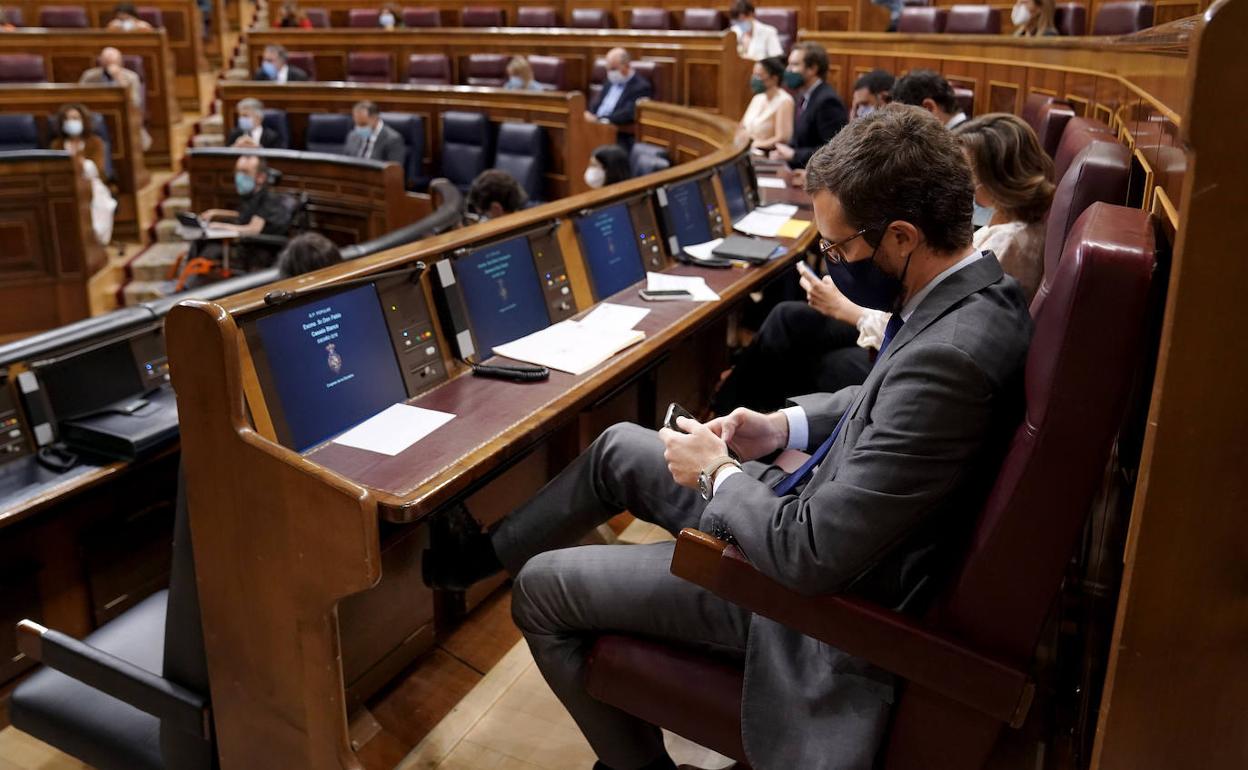 La bancada del PP durante una sesión del Congreso. 