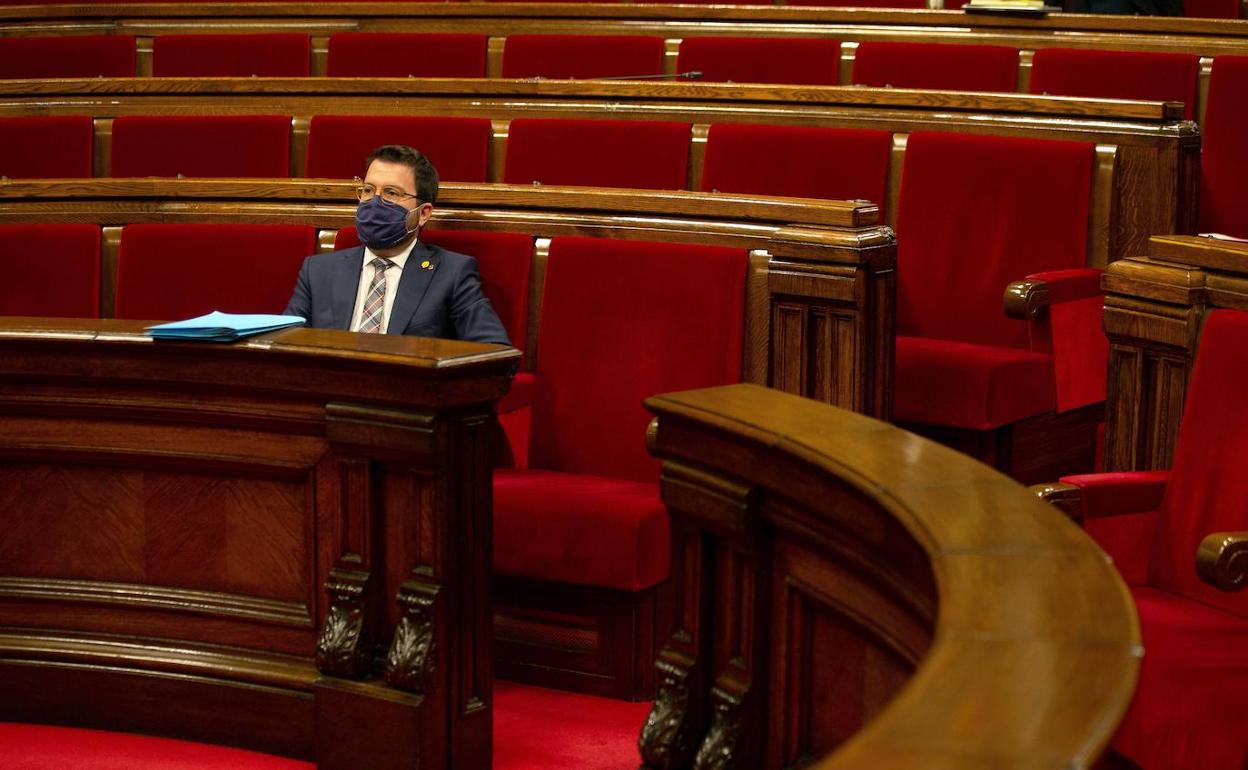 El vicepresidente con funciones de presidente de la Generalitat, Pere Aragonès. 