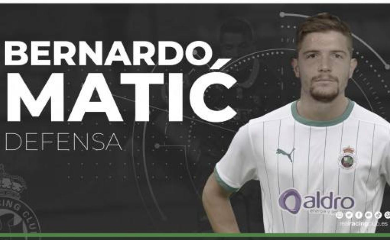 El Racing completa su plantilla con el central croata Bernardo Matić