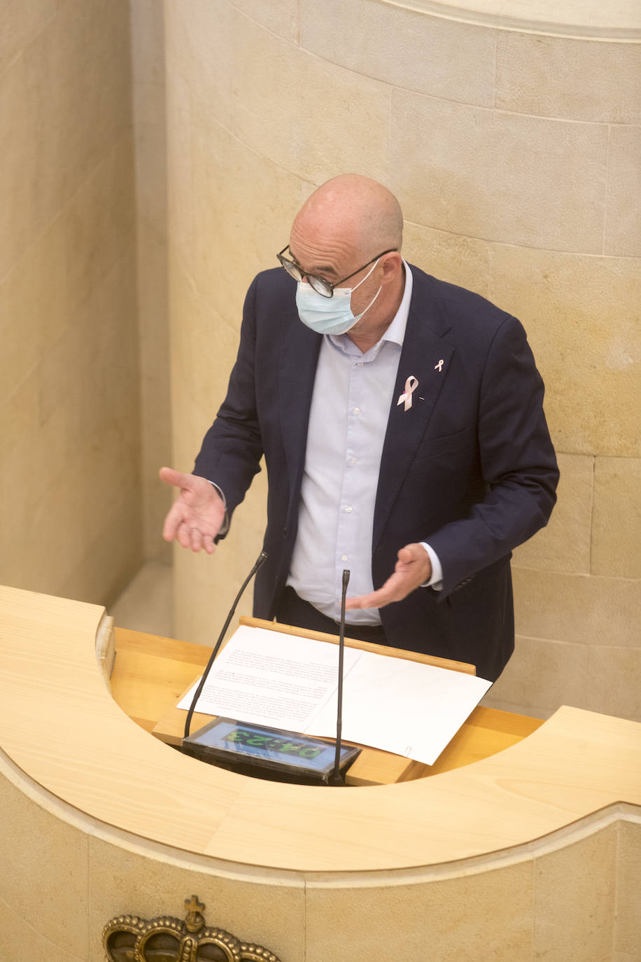 Pleno del Parlamento de Cantabria celebrado este lunes, 19 de octubre de 2020