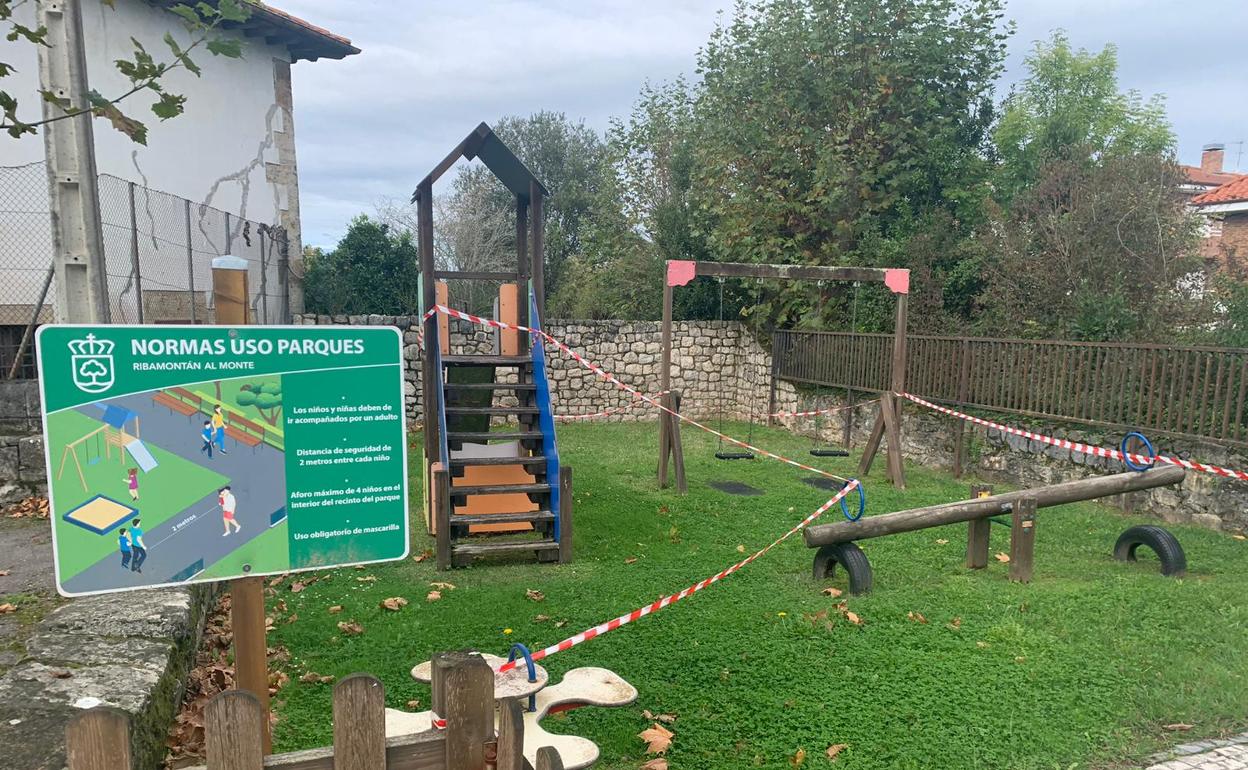 Parque de Villaverde de Pontones recién precintado 