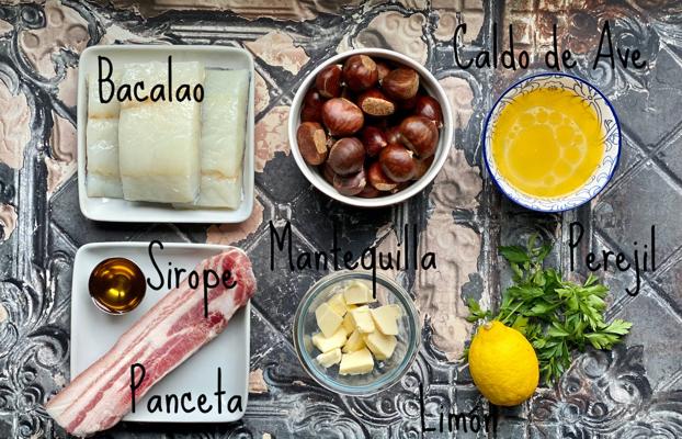 Ingredientes para el bacalao al horno