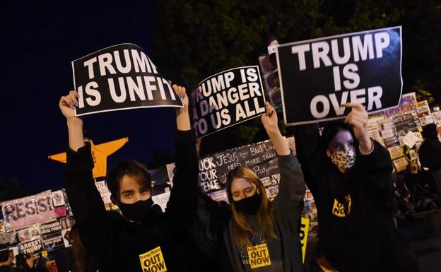 Protestas ante la Casa Blanca. 