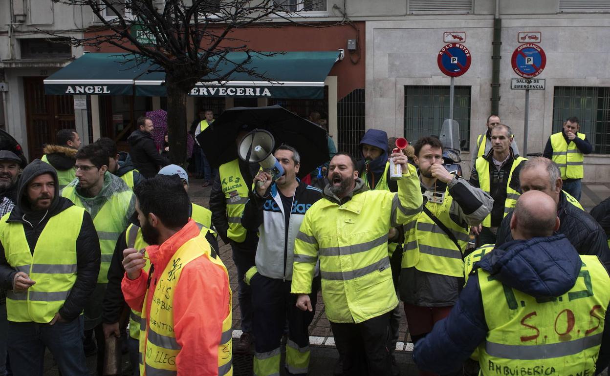 Imagen de archivo de las protestas de trabajadores de Ambuibérica.