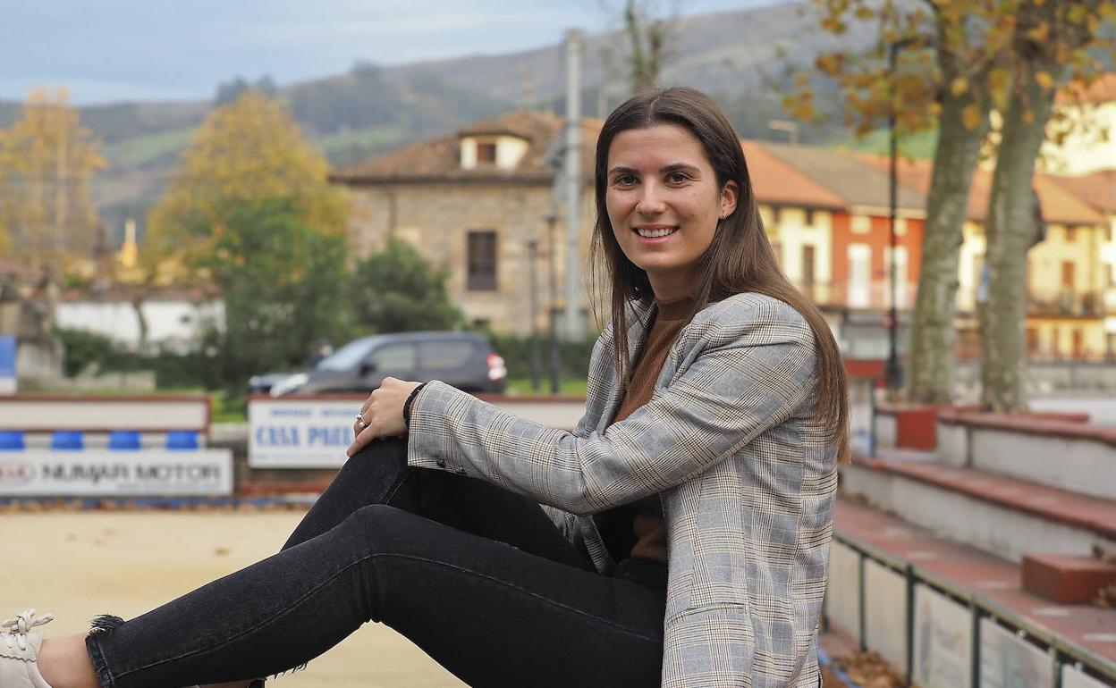 Marta Castillo en la bolera de La Rasilla.