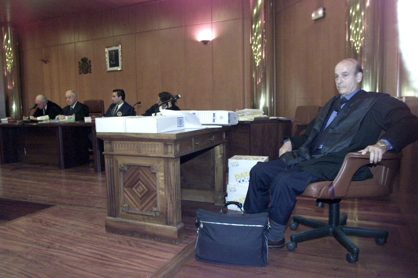 2002. Juicio contra el ex presidente regional Juan Hormaechea en el Tribunal Superior de Justicia de Cantabria.