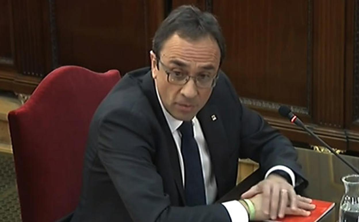 El exconsejero catalán Josep Rull, durante el juicio del 'procés'.