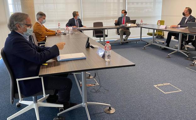 Imagen de la reunión del Patronato de la Fundación IH Cantabria, celebrada este miércoles.