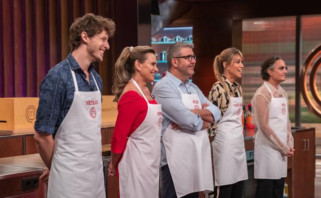 Los finalistas de esta edición: Nicolás Coronado, Ainhoa Arteta, Florentino Fernández, Raquel Meroño y Josie.