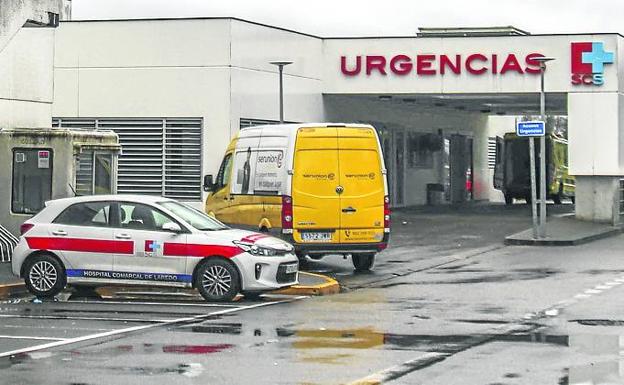 Acceso a Urgencias del Hospital Comarcal de Laredo. 