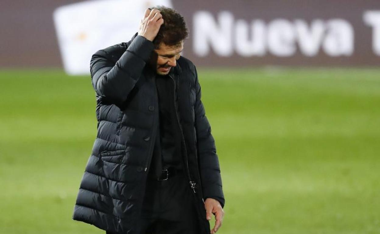 Simeone, durante el derbi madrileño del sábado. 