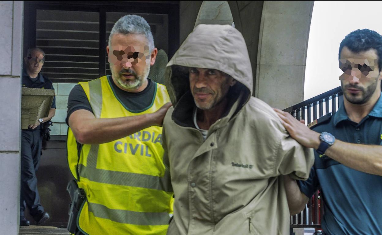 Luciano José Simón, en el momento de ser detenido.