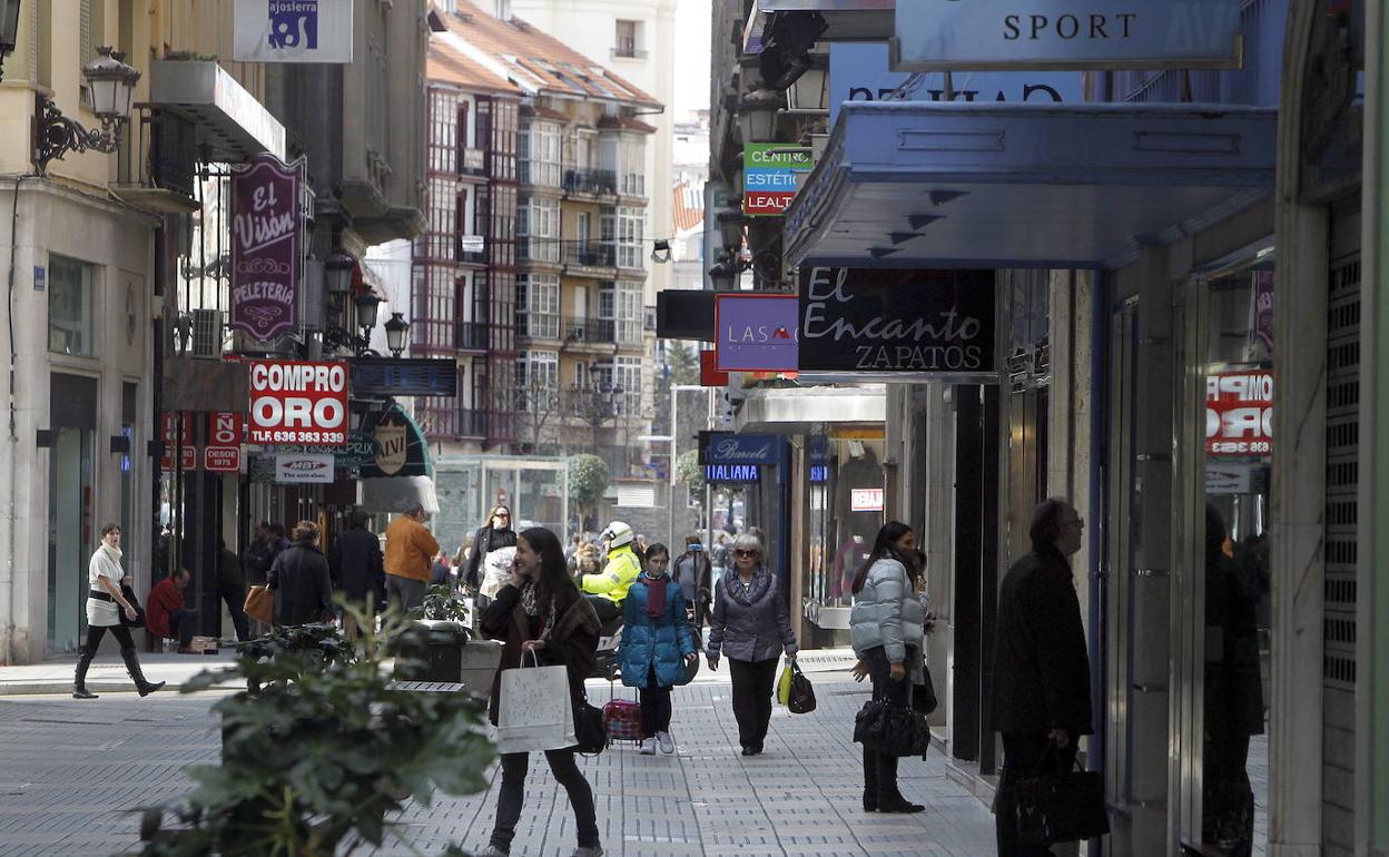 Calle comercial. El comercio es uno de los que capta estas ayudas.